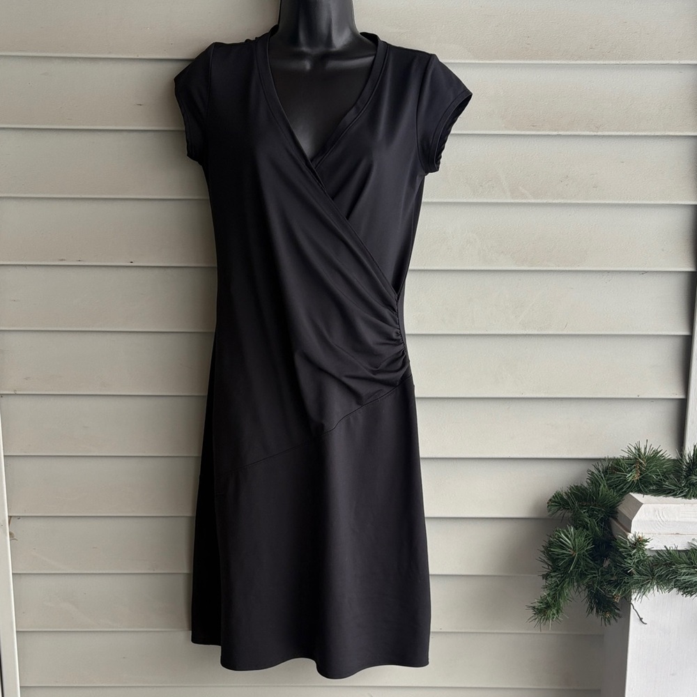 Athleta Elegant Black Wrap Dress size small
